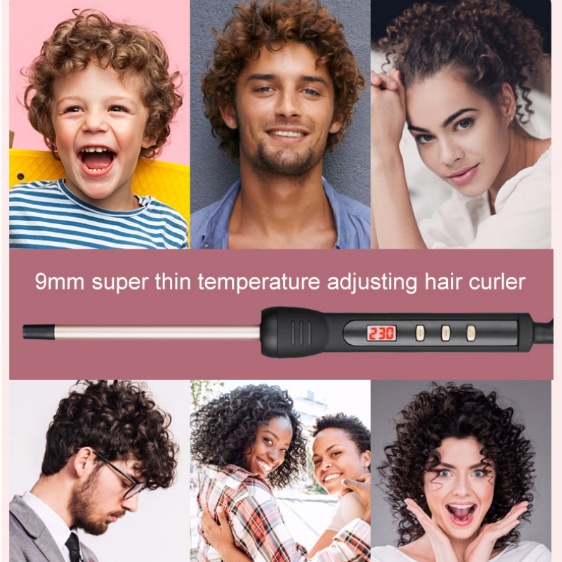 9MM SUPER TENKÁ KULMA NA VLASY S NASTAVENÍM TEPLOTY PRE ŽENY A MUŽOV