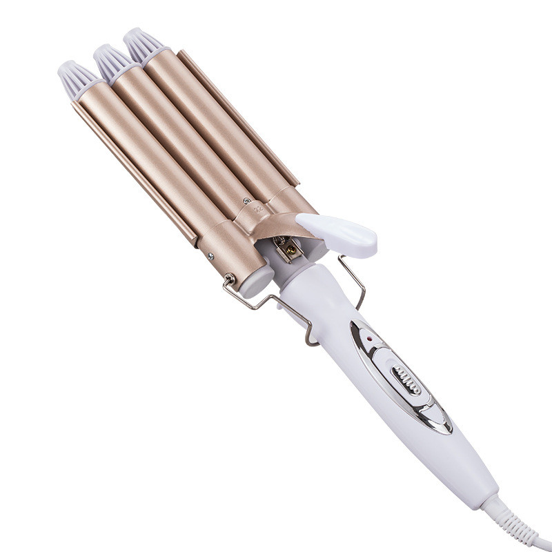 Κεραμικό μπικουλί αυγών 22mm Επαγγελματικό κυματοειδές μπουκέτο τριών βαρελιών Γρήγορη θέρμανση Σαλόνι για μπικουτί κεραμικό οικιακό