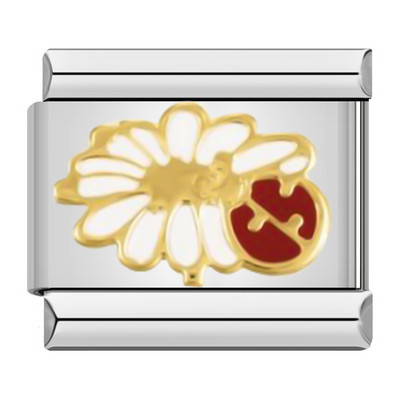 Hapiship Νέο Γνήσιο Daisy Flower Fish Palm Ψηλοτάκουνα Charm Italian Link Fit 9mm βραχιόλι Ανοξείδωτα κοσμήματα κατασκευή DJ595