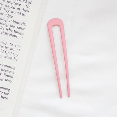 Μεταλλικά μπαστούνια μαλλιών για γυναίκες Shell Καρφίτσες με κλιπ μαλλιών Μινιμαλιστικό σχήμα U για κορίτσια Φουρκέτες Hair Bun maker Headwear