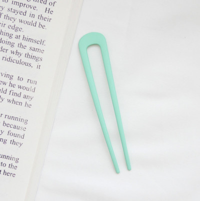 Μεταλλικά μπαστούνια μαλλιών για γυναίκες Shell Καρφίτσες με κλιπ μαλλιών Μινιμαλιστικό σχήμα U για κορίτσια Φουρκέτες Hair Bun maker Headwear