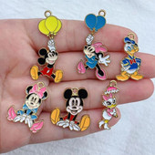 10τμχ Γούρια κινουμένων σχεδίων Κράμα μεταλλικό σμάλτο Γούρι ζώων κρεμαστό βραχιόλι σκουλαρίκια Κολιέ Μπρελόκ Αξεσουάρ κοσμημάτων