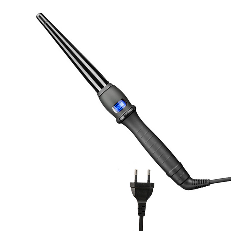 „EU Plug“ plaukų garbanojimo lygintuvas skaitmeninio ekrano suktuko volelis, apsaugantis nuo nuplikimo 10 pavarų kirpėjų profesionalus „Waver“ stilius