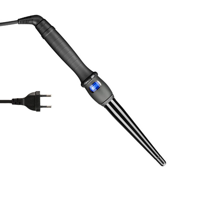 „EU Plug“ plaukų garbanojimo lygintuvas skaitmeninio ekrano suktuko volelis, apsaugantis nuo nuplikimo 10 pavarų kirpėjų profesionalus „Waver“ stilius