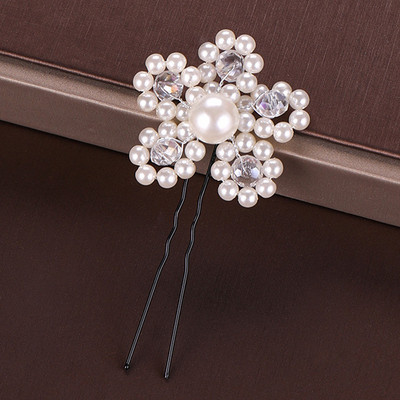 Mados Sidabro spalvos Dizainas Galvos papuošalai Perlai Kalnų krištolas Plaukų segtukai Krištoliniai Nuotakos Plaukų Priedai Moteriški Vestuviniai Plaukų segtukai