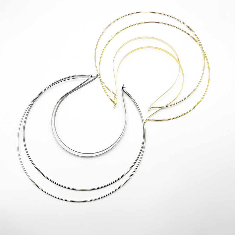 3 sluoksnių karūnėlė vestuvių nuotakos plaukų lankelis Halo dvisluoksnė galvos juosta karūnos pagrindo priedai Moteriška metalinė juosta galvos apdangalas