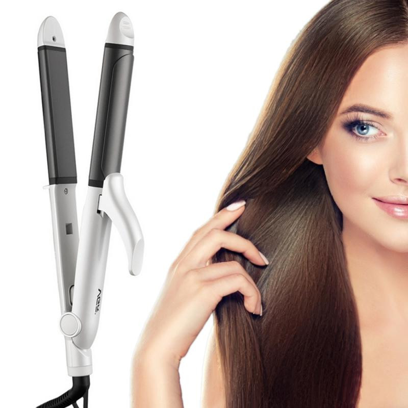 VGR Straight Roll dvigubos paskirties elektrinis volelis keramikinis 2i tarpvalstybinis plonų plaukų tiesinimo kiaušinių volelis užsienio prekybos įtvaras