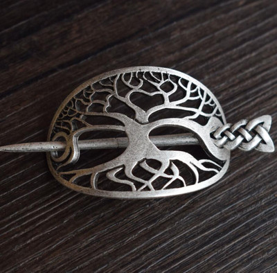 4,9*7 cm wicca Viking életfa Hajtűk Hajcsat Stick Slide Kiegészítők ajándék neki