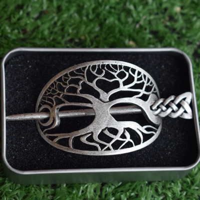 4,9*7 cm wicca Viking életfa Hajtűk Hajcsat Stick Slide Kiegészítők ajándék neki