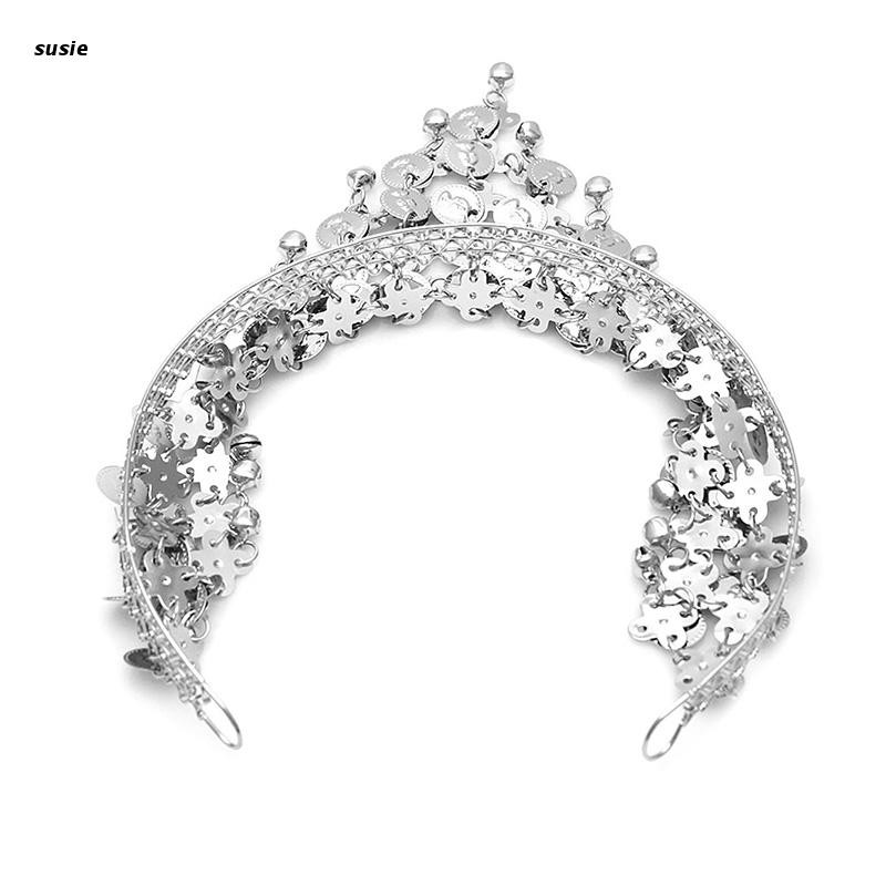 Costum șic pentru dansul din buric, banda de păr, monede de dans, bentite cu paiete