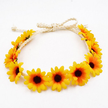 New Sunflower Crown Hair Wreath Bridal Headpiece Festivals Hair Band