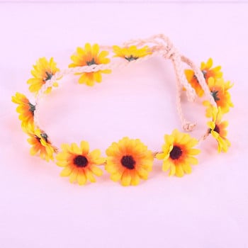 New Sunflower Crown Hair Wreath Bridal Headpiece Festivals Hair Band