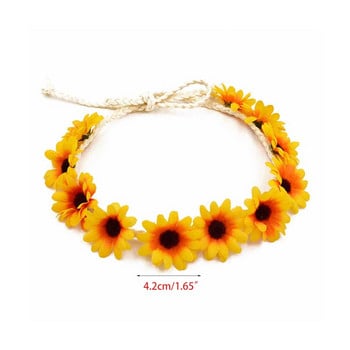 New Sunflower Crown Hair Wreath Bridal Headpiece Festivals Hair Band