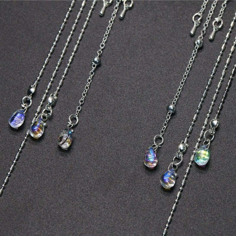 Elegantné trblietavé kamienky s dlhým strapcom, vlasové doplnky s kvapkou vody, krištáľové retro vlasové pásky pre ženy v čínskom štýle, vianočné doplnky