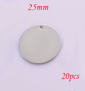 Nagyker 6mm-35mm rozsdamentes acél kerek kutyacédula medálok bélyegző blankok medálok nyakláncokhoz barkács ékszer készítés