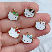 10 bucăți din aliaj, drăguț din desene animate, cercei cu pandantiv, breloc bricolaj, breloc, brățară, farmec, farmec pentru cercei.