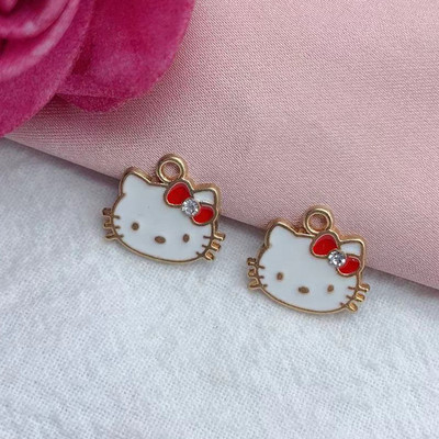 10 bucăți din aliaj, drăguț din desene animate, cercei cu pandantiv, breloc bricolaj, breloc, brățară, farmec, farmec pentru cercei.