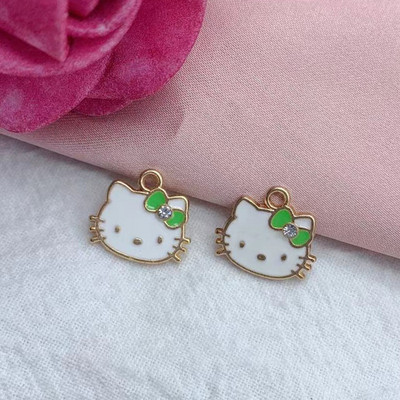 10 bucăți din aliaj, drăguț din desene animate, cercei cu pandantiv, breloc bricolaj, breloc, brățară, farmec, farmec pentru cercei.