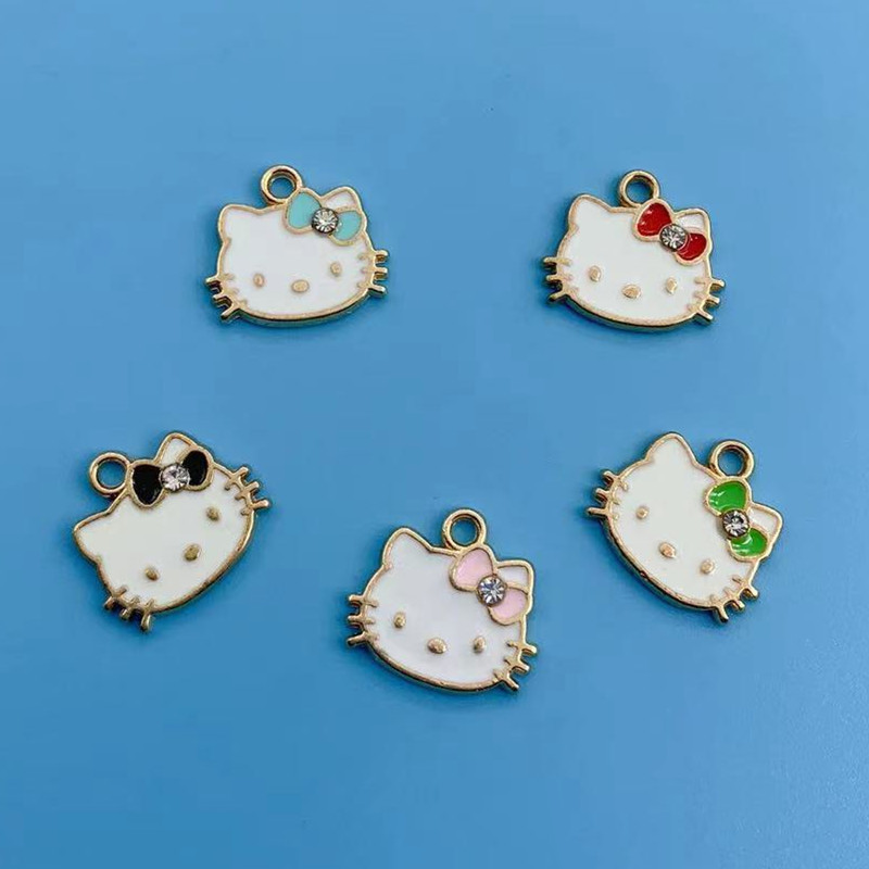 10 bucăți din aliaj, drăguț din desene animate, cercei cu pandantiv, breloc bricolaj, breloc, brățară, farmec, farmec pentru cercei.