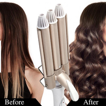 Σίδερο μαλλιών Ευέλικτο ελαφρύ τριών σωλήνων Ρολά περμανάντ με βαρέλι Εργαλεία χτενίσματος για γυναίκες Σιδερένιο μπουκαλάκι μαλλιών