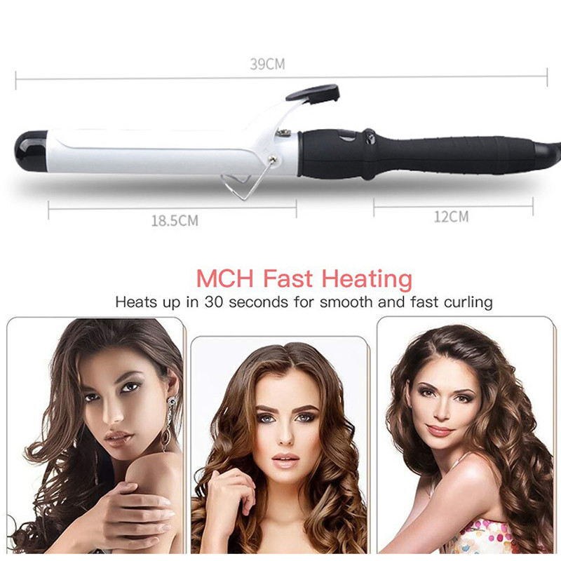 Professzionális kerámia hajsütővas gyorsmelegítő LCD hőmérséklet-beállítás női hajsütő pálca sínformázó eszközök