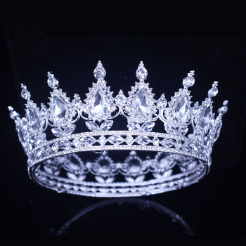 Vintage Wedding Queen King Tiaras and Crowns Νυφικό Κεφάλι Κοσμήματα Αξεσουάρ Γυναικείο διάδημα Διακοσμητικό κεφαλάρι για τα μαλλιά της νύφης