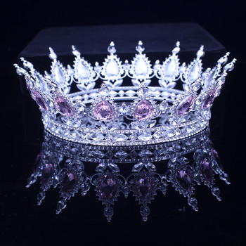 Vintage Wedding Queen King Tiaras and Crowns Νυφικό Κεφάλι Κοσμήματα Αξεσουάρ Γυναικείο διάδημα Διακοσμητικό κεφαλάρι για τα μαλλιά της νύφης