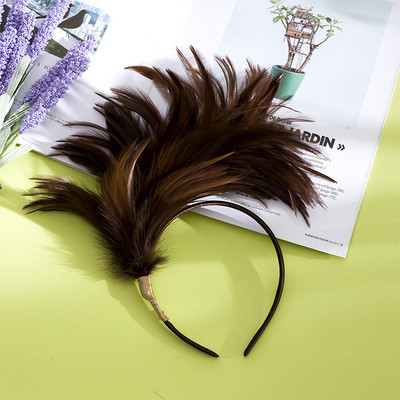 Boho Feather Hairband Fashion Carnival Party Head Decoration Dance Performance Hair Band Halloween Festival Hair Accessories