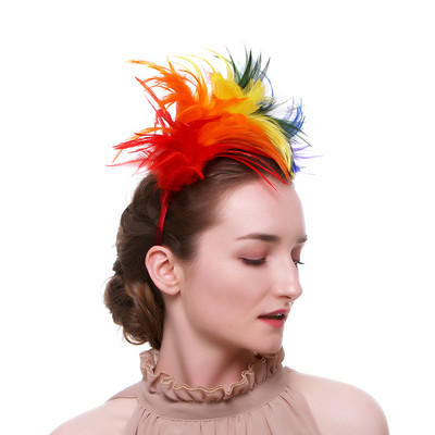 Boho Feather Hairband Fashion Carnival Party Head Decoration Dance Performance Hair Band Halloween Festival Hair Accessories