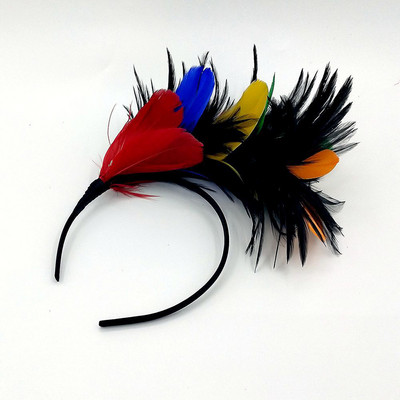 Boho Feather Hairband Fashion Carnival Party Head Decoration Dance Performance Hair Band Halloween Festival Hair Accessories