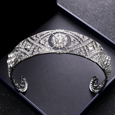 Koreai változat Új divatos luxus kristály menyasszonyi korona tiaras Diadem tiaras nőknek menyasszony esküvői haj kiegészítők