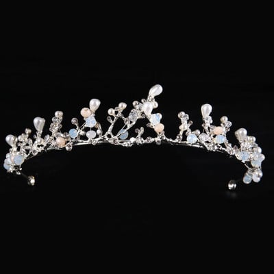 Koreai változat Új divatos luxus kristály menyasszonyi korona tiaras Diadem tiaras nőknek menyasszony esküvői haj kiegészítők