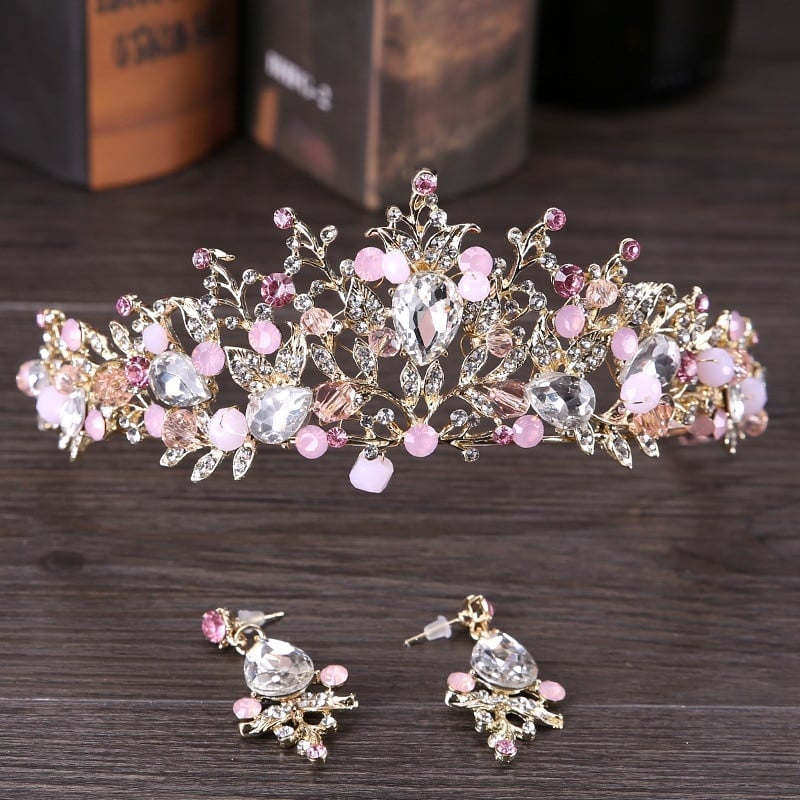 Koreai változat Új divatos luxus kristály menyasszonyi korona tiaras Diadem tiaras nőknek menyasszony esküvői haj kiegészítők