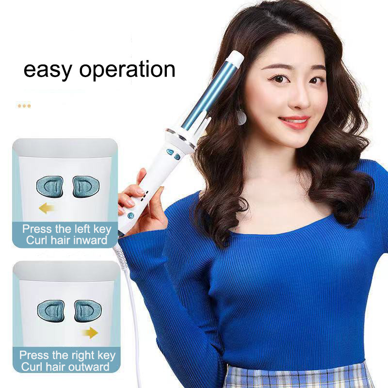 Αυτόματο ψαλίδι για μπούκλες 28mm Επαγγελματικό περιστρεφόμενο ραβδί για μπούκλες Κεραμικοί κύλινδροι μαλλιών Εργαλεία σγουρά μαλλιά αρνητικού ιόντος