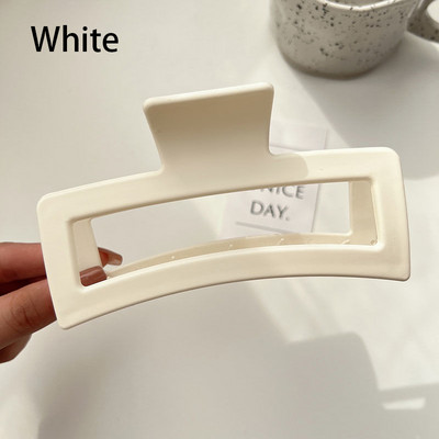 Nadrozmerné klipy na uchopenie, kórejská verzia, módne jednoduché štvorcové matné žraločie klipy, dámske praktické vlasové pazúry, pokrývky hlavy, vlasové doplnky