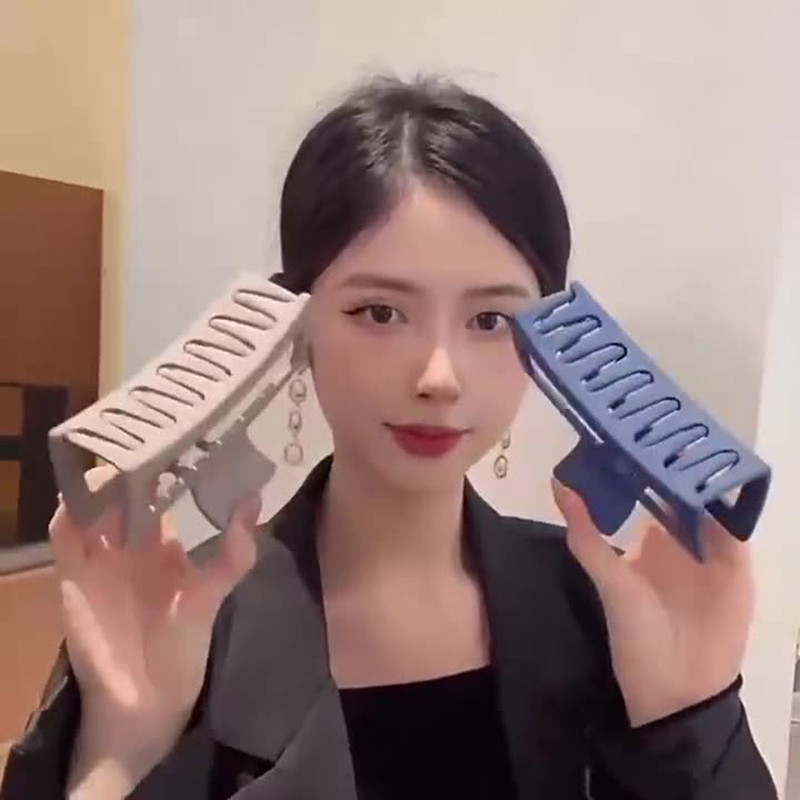 Nadrozmerné klipy na uchopenie, kórejská verzia, módne jednoduché štvorcové matné žraločie klipy, dámske praktické vlasové pazúry, pokrývky hlavy, vlasové doplnky