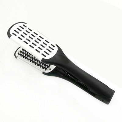 Keramikas iztaisnošanas ķemme Divpusēja matu suku skava, frizieris Dabīgās šķiedras saru matu ķemme Matu veidošanas rīks