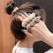 Elegant Pearl Rubber Band Hair Tie Coada de cal Funie de par Coreeană Femeii Moda Accesorii pentru păr