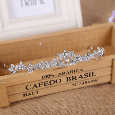 8 Designs Kristály esküvői menyasszonyi tiara korona nőknek szalagavató fej diadem hajdíszek Esküvői menyasszony haj Ékszer kiegészítők