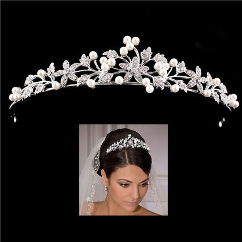8 Designs Kristály esküvői menyasszonyi tiara korona nőknek szalagavató fej diadem hajdíszek Esküvői menyasszony haj Ékszer kiegészítők