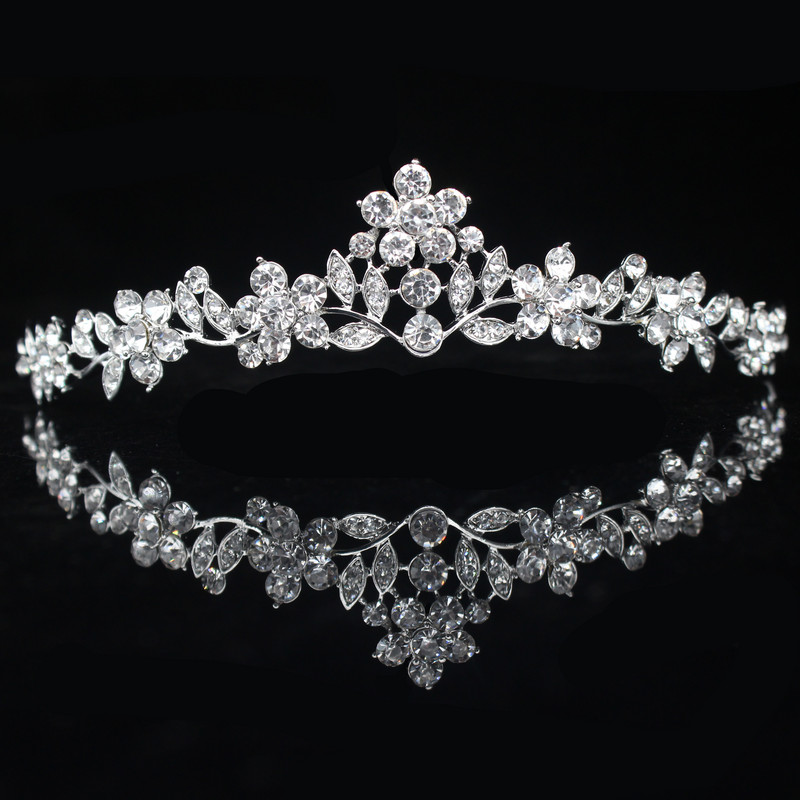 8 Designs Kristály esküvői menyasszonyi tiara korona nőknek szalagavató fej diadem hajdíszek Esküvői menyasszony haj Ékszer kiegészítők