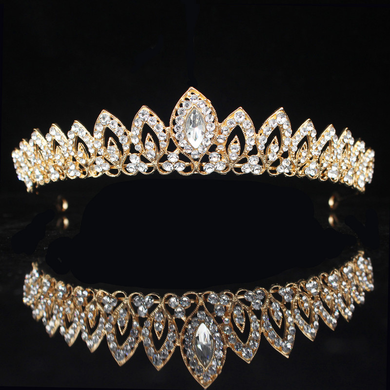8 Designs Kristály esküvői menyasszonyi tiara korona nőknek szalagavató fej diadem hajdíszek Esküvői menyasszony haj Ékszer kiegészítők