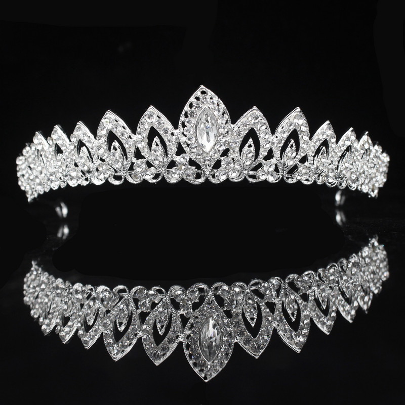 8 Designs Kristály esküvői menyasszonyi tiara korona nőknek szalagavató fej diadem hajdíszek Esküvői menyasszony haj Ékszer kiegészítők