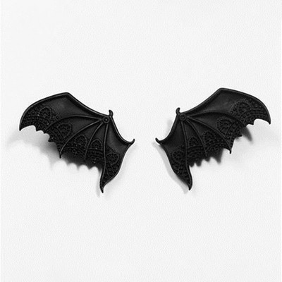 Fekete Bat Wings Hajcsat Punk Gothic Vintage Vámpír Demon Wings Ötvözet Haj kiegészítők Női Hajcsat