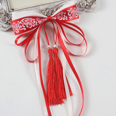 Ρετρό κινέζικο στυλ Μπλε και λευκό πορσελάνινο φιόγκοι Γυναικεία φουρκέτα Φούντες Hanfu Αξεσουάρ μαλλιών Παιδικό κλιπ μαλλιών