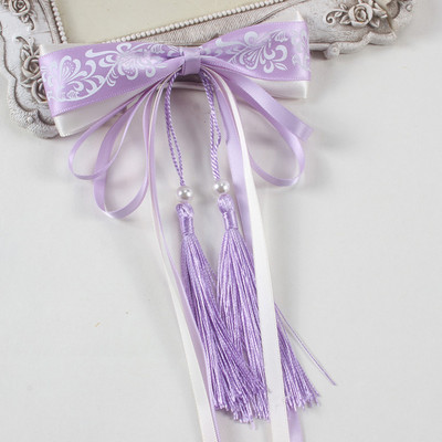 Ρετρό κινέζικο στυλ Μπλε και λευκό πορσελάνινο φιόγκοι Γυναικεία φουρκέτα Φούντες Hanfu Αξεσουάρ μαλλιών Παιδικό κλιπ μαλλιών