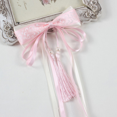 Ρετρό κινέζικο στυλ Μπλε και λευκό πορσελάνινο φιόγκοι Γυναικεία φουρκέτα Φούντες Hanfu Αξεσουάρ μαλλιών Παιδικό κλιπ μαλλιών