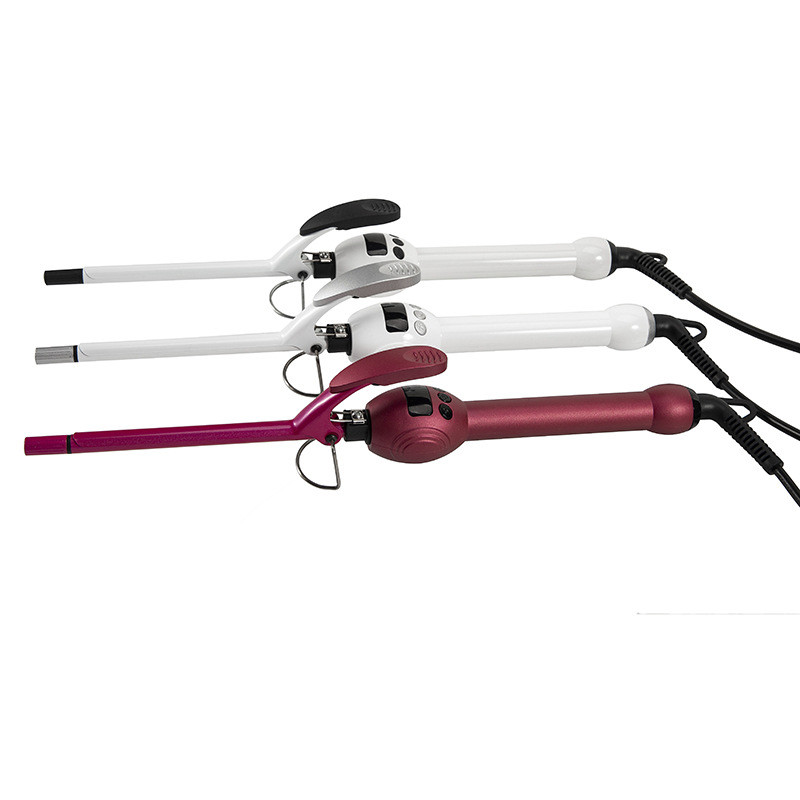 Fier de curling 9 mm Bigudiuri pentru păr scurt Fier de călcat profesional, bucle afro, Baghetă de ondulare Rolă Waver LCD Display Fier de păr pentru păr