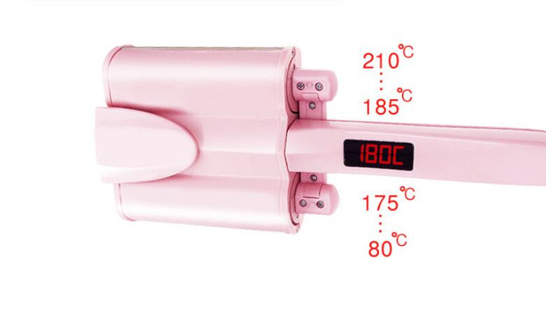 LCD 26 mm 32 mm keramički trocijevni uvijač za kosu trostruki valoviti valoviti valoviti valoviti valoviti valoviti valjci od jaja Uvijač za kosu Alat za oblikovanje kose