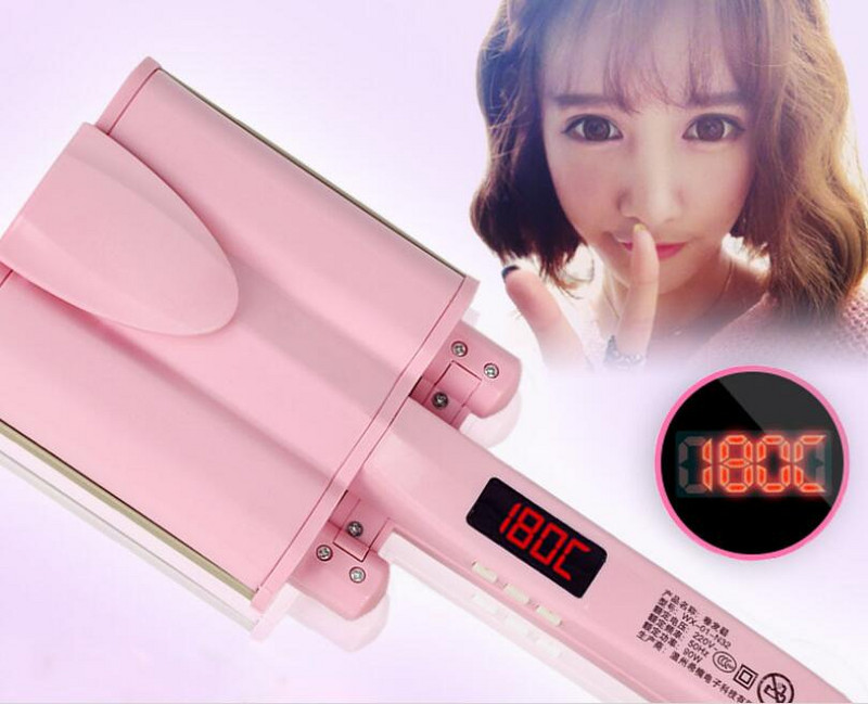 LCD 26 mm 32 mm keramički trocijevni uvijač za kosu trostruki valoviti valoviti valoviti valoviti valoviti valoviti valjci od jaja Uvijač za kosu Alat za oblikovanje kose